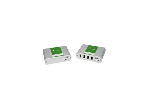 Icron USB-extender - Ranger 2304GE-LAN USB 2 - CAT og LAN 100m - Power RX 