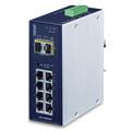 Planet Switch  8-p Gigabit 2xSFP Layer2/4 Industri IP30 DIN