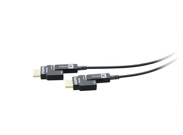 Kramer HDMI Hybridkabel -  15 m LSZH UHD HDMI Fiber/Kobber HDCP2.2 Sort Detach 
