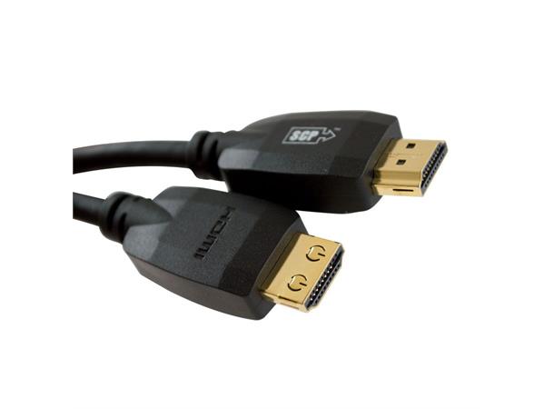 SCP HDMI Premium HEC -  3,0 m Install HDMI kabel m/Ethernet Sort 4K 