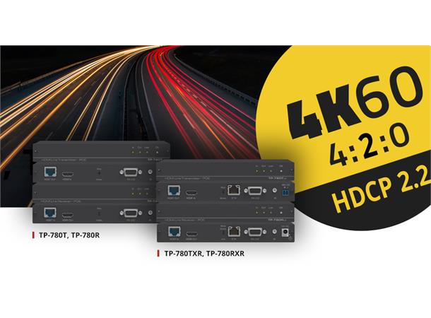 Kramer Extender HDMI Ser IR Tx UHD 4K60 10Gbps 1xHDBaseT Max 70 m Power PoE 48V 