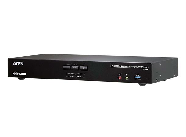 Aten KVMP Switch 2p USB HDMI Video DynaSync 4K 5 Gbps RS-232 