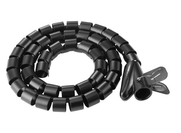 AiC Kabelstrømpe Spiral 20,0m Ø25mm fleksibel m/ verktøy, Sort 