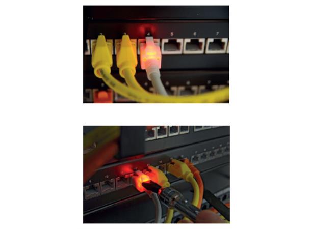 SFTP Patch Cat.6A VC LED  0,5 m Grå LSZH 500MHz 10Gbit 26/7AWG Halogenfri 