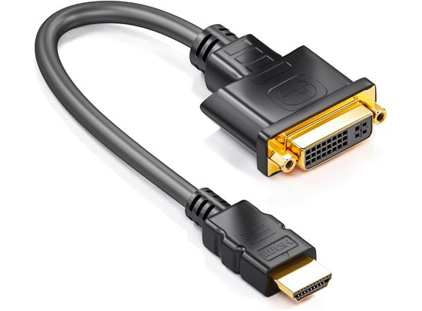 Sonero Adapter HDMI - DVI Pigtail Overgang HDMI Male - DVI Female 