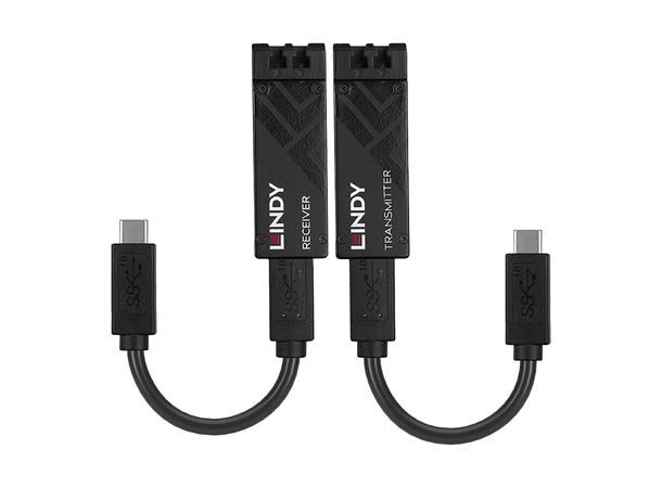 Lindy USB 3.2 Type C Extender Fiber LC Duplex Max 100m 
