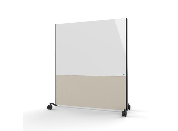 Pendax FlexWall Mobile Whiteboard Sort/ Lyst Standardstoff 