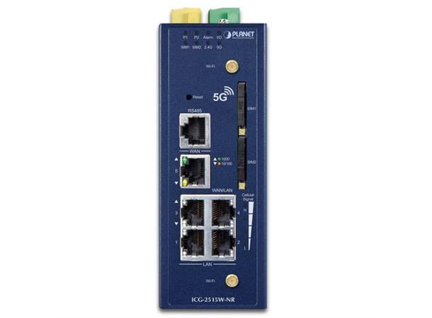 Planet Industrial 5G NR LTE Cell Gateway Trådløs 5-port VPN 2xSIM 
