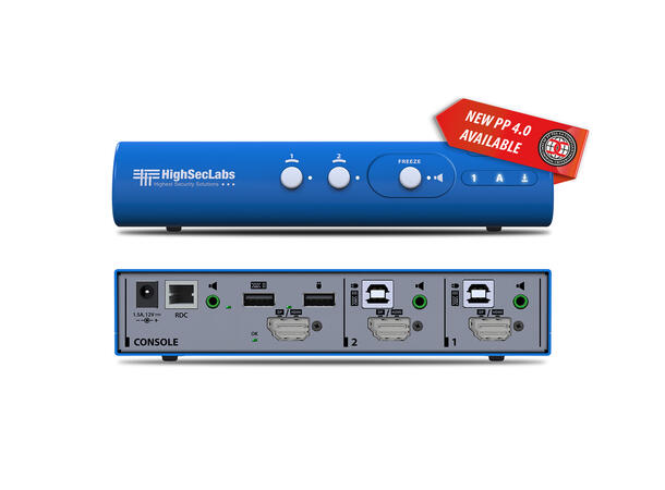 HighSecLabs Secure KVM 2p DP/HDMI NIAP PP 4.0 