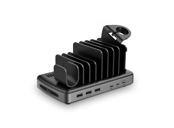 Lindy Ladestasjon USB 6-port 160W USB Docking Station 