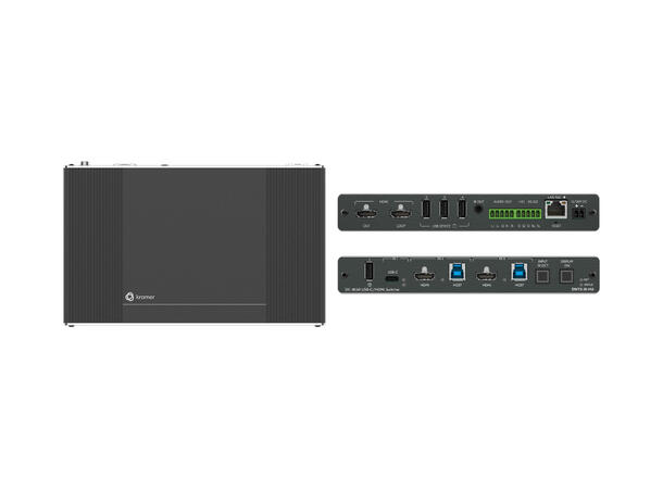 Kramer  USB-C, USB & HDMI-switch 4K USB-C video, USB og PD - HDMI 2.0 