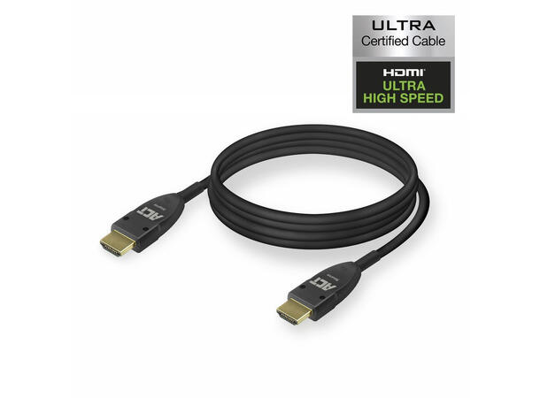 ACT HDMI Hybridkabel 8K - 5m HDMI 8K Fiber/kobber Sort 