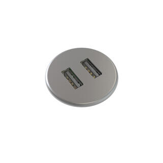 FF PM30 MICRO - 2x USB Ø30mm,  Total 5v, 2000 mA, Antrasitt