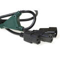 Strømkabel C13 C14 -  1,8 m Splitt 3x0,75 mm² Sort 2xC13