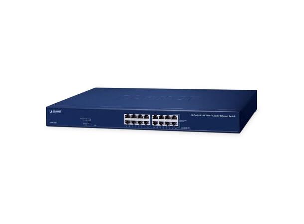 Planet Switch 16 x  Gigabit Vifteløs 