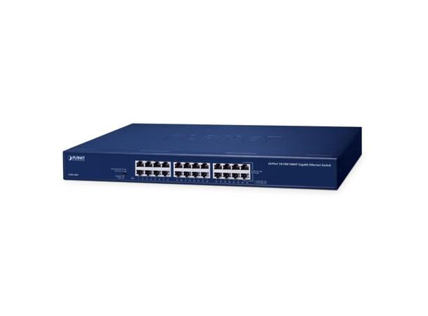 Planet Switch 24-p Gigabit Rack Vifteløs 