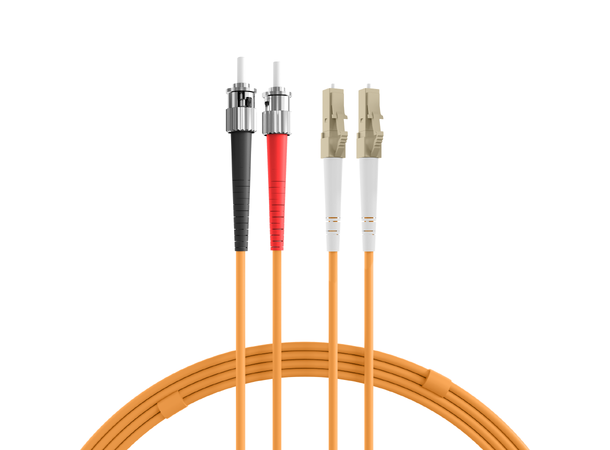 Fiberpatch 62,5/125 LC-ST -  1,0 m LSZH Multimode Duplex OM1 Orange 