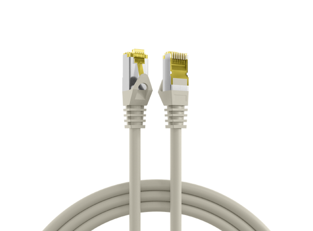 SFTP Patch Cat.7/6A - 15 m Grå LSZH 600MHz 26/27AWG PiMF Halogenfri Snagless 