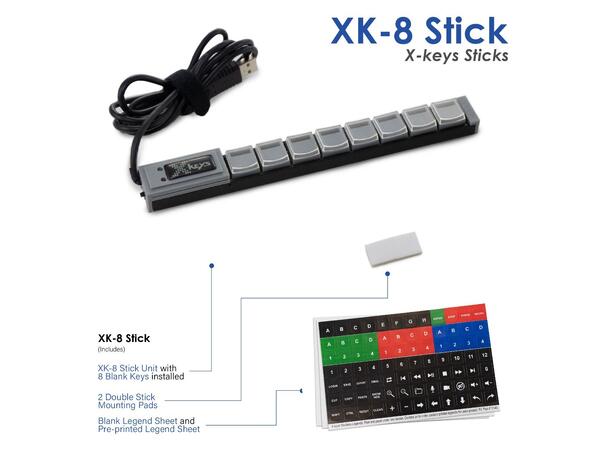X-Keys  08 USB Stick 8 Programmerbare taster 