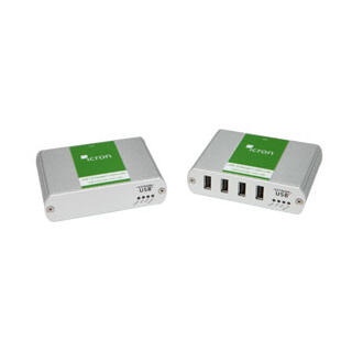 Icron USB-extender - Ranger 2304GE-LAN USB 2 - CAT og LAN 100m - Power RX