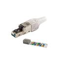 SCP RJ45 Plugg Cat.6A 10G Skjermet Field 22-26AWG IP20 Reusable Toolless