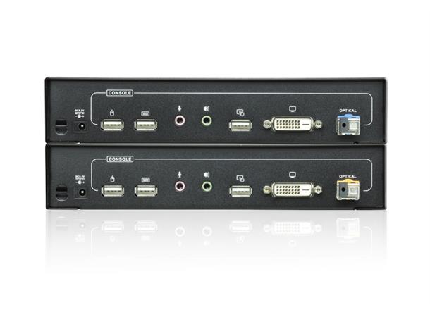 Aten Extender DVI USB-H AUD RS232 Tx/Rx 1xFiberLC SM/MM Max 600m 