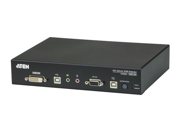 Aten Extender DVI USB-H AUD RS232 Tx/Rx 1xFiberLC SM/MM Max 600m