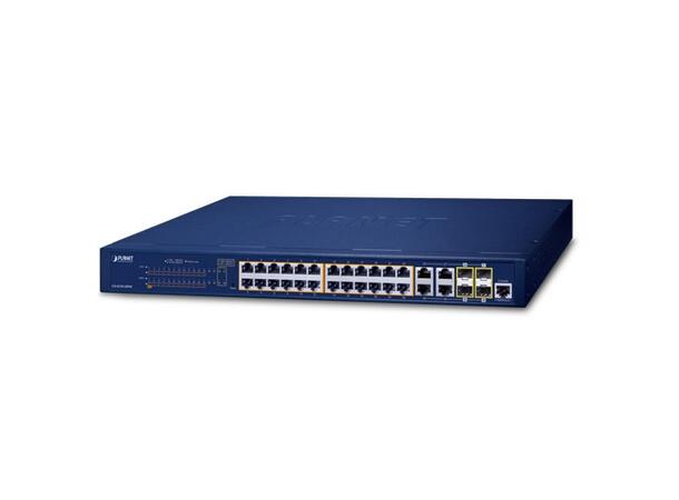 Planet Switch 28-p Gigabit 4xSFP 24xPoE Layer2 VLAN QoS IGMP PB380W 