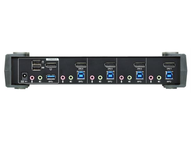 Aten KVM Switch 4-Port DP USB3 4K DisplayPort USB3 Audio 4xKabel 