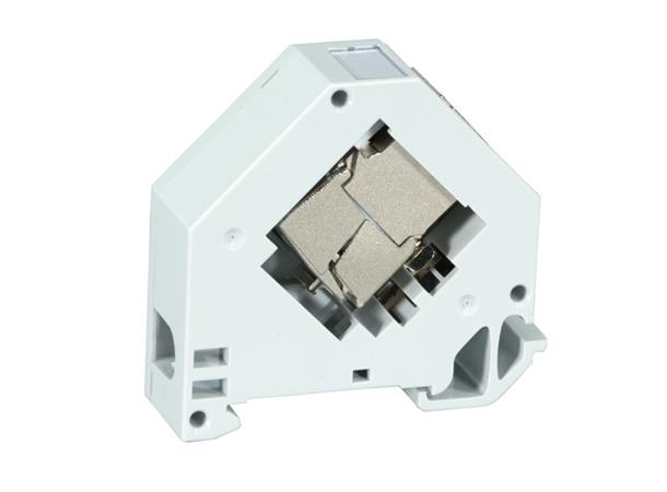 EFB Keystone Holder 1-port  DIN Rail Plast Grå 