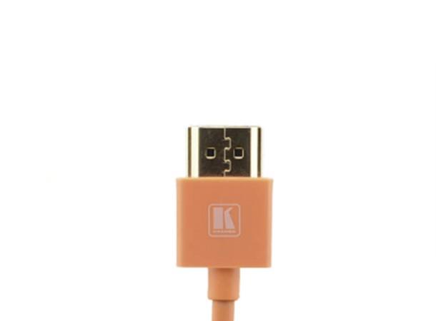 Kramer HDMI High-Speed HEC -  0,9 m Pico HDMI Kabel m/Ethernet Orange 4K