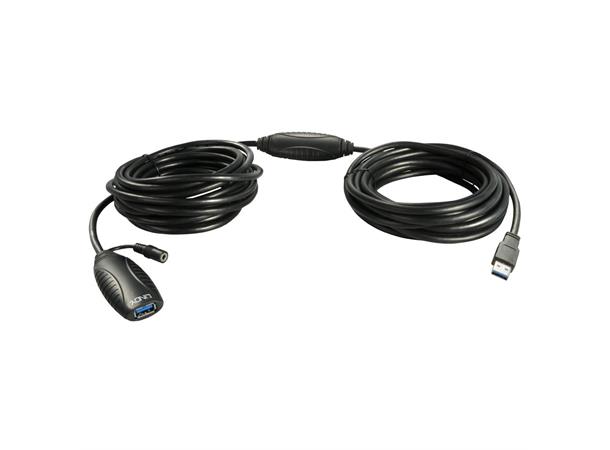 Lindy USB3 Kabel A-A - 10 m Aktiv skjøt USB3 Extender Aktiv skjøtekabel 