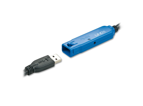 Lindy USB3 Kabel A-A - 8 m Aktiv skjøt USB3 Extender Aktiv skjøtekabel