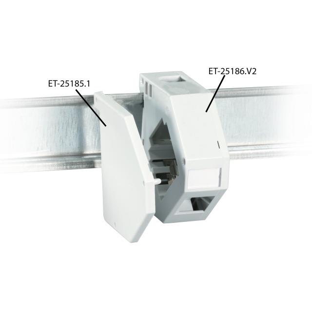 EFB Keystone Holder 1port DIN Rail Plast Grå Leteng AS