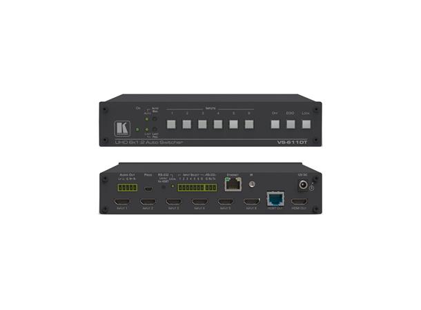 Kramer Matrix 6x1:2 HDMI HDBT 4K60 UHD 8.91Gbps EDID RS232 IR PoE 