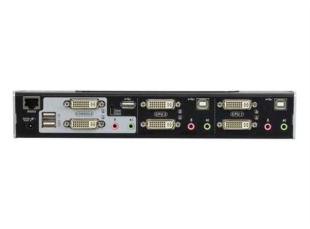 Aten KVM Switch 2-Port DVIx2 Inkl 2xKVM Kabler 