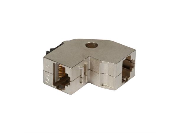 EFB RJ45 Keystone Cat.6A STP Snap-In 1:1 Keystone Metall 90° vinklet 