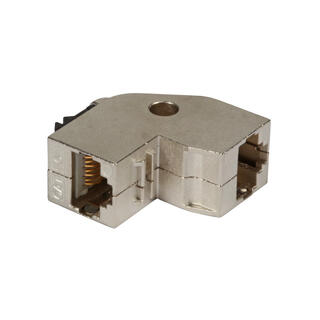 EFB RJ45 Keystone Cat.6A STP Snap-In 1:1 Keystone Metall 90° vinklet