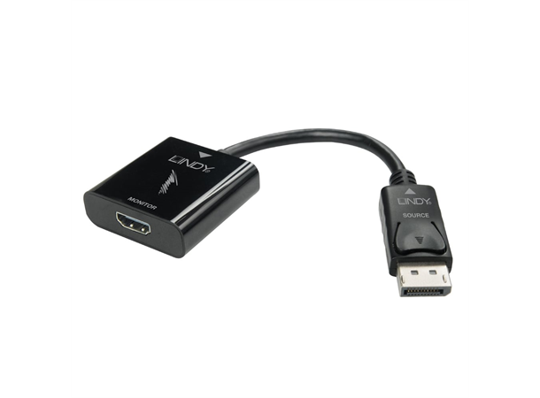 Lindy Adapter DisplayPort > HDMI 2.0 Videokilde: DisplayPort 1.2 18G