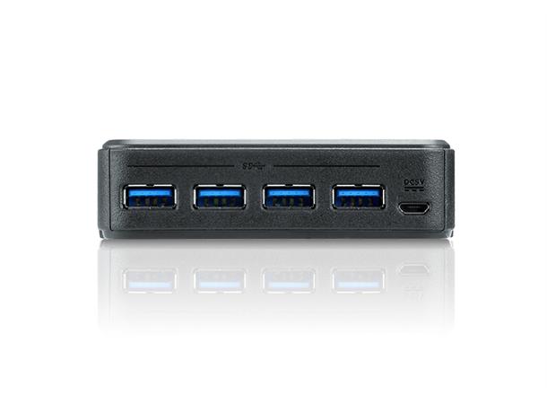 Aten Switch 4 x USB 3.1 m/kabler 4 Datamaskiner deler 4 xUSB 3.1 Porter