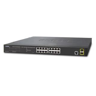 Planet Switch 16-p Gigabit 2xSFP Layer2 IGMP Vifteløs