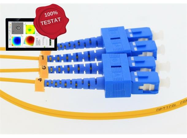 Fiberpatch 9/125 SC-SC -  1 m LSZH Singlemode Duplex OS1/OS2 Gul 