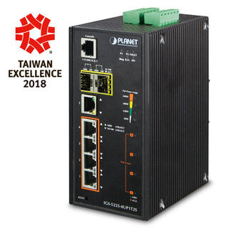 Planet Switch 4-p Gigabit 8x Ultra PoE+ 2xSFP Layer2 Industri IP30 DIN IPv6 240W