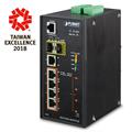 Planet Switch 4-p Gigabit 8x Ultra PoE+ 2xSFP Layer2 Industri IP30 DIN IPv6 240W
