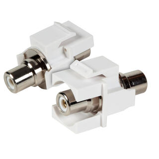 EFB Keystone Snap-in Adapter RCA Keystone Hvit, Hvit Ring