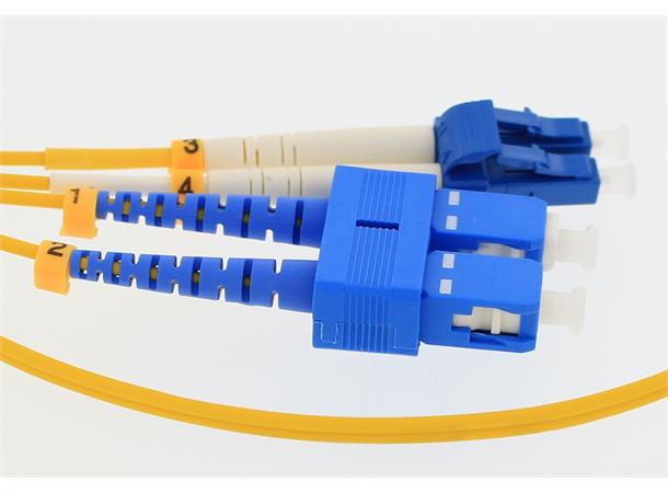 Fiberpatch 9/125 LC-SC -  7 m LSZH Singlemode Duplex OS1/OS2 Gul 