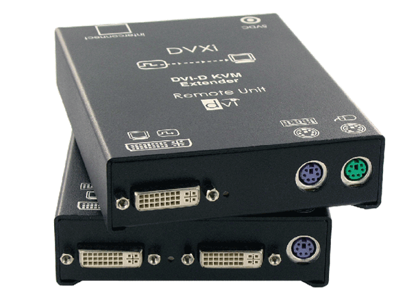 IHSE Extender DVI PS2 Tx/Rx 1xTP Max 140 m DAccess 
