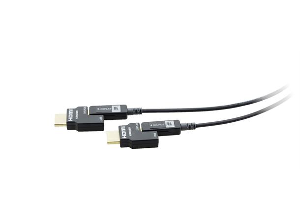 Kramer HDMI Hybridkabel -  50 m LSZH UHD HDMI Fiber/Kobber HDCP2.2 Sort Detach