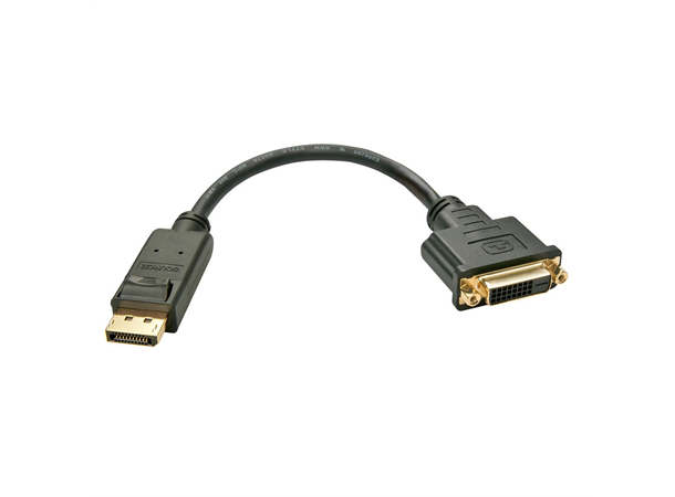 Lindy Adapter DisplayPort > DVI-D DP Male til DVI-D Female DP1.2 DVI1.1