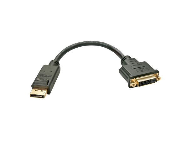 Lindy Adapter DisplayPort > DVI-D Passiv - Krever DP++ på kilde 